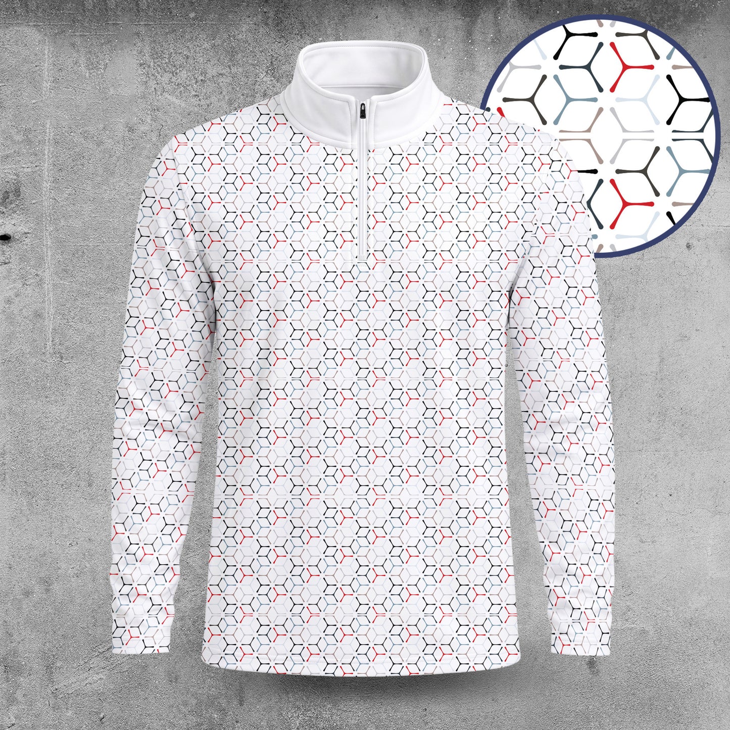Propeller Pattern 2026 Men Quarter-zip Pullover