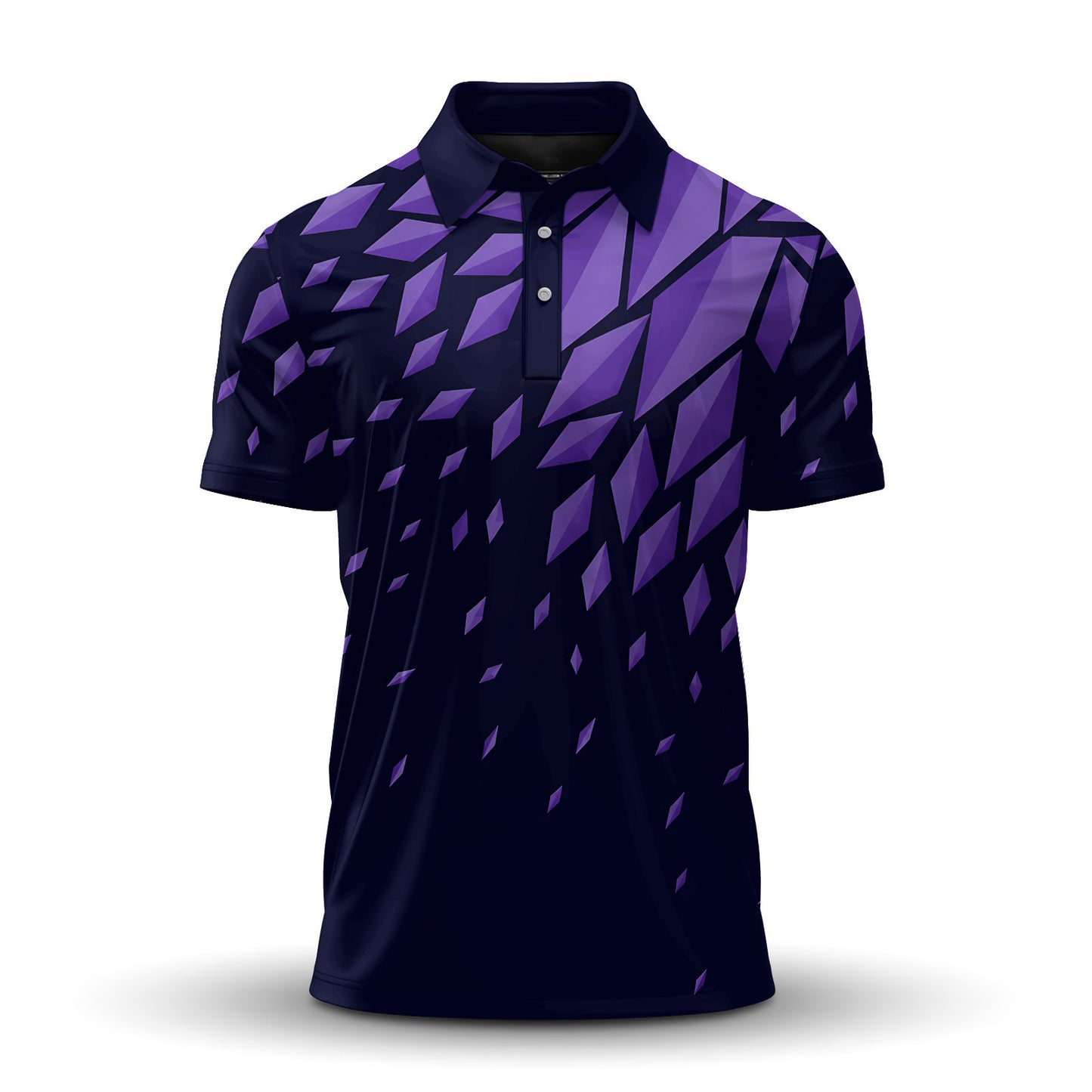 Purple Wings Pattern Men Polo Shirt