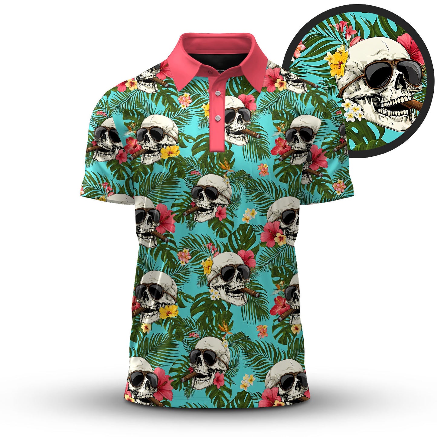 Smokin Skulls Golf Men Polo Shirt
