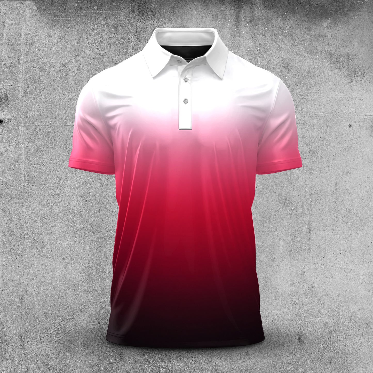 Ombre White Wine Color Men Polo Shirt
