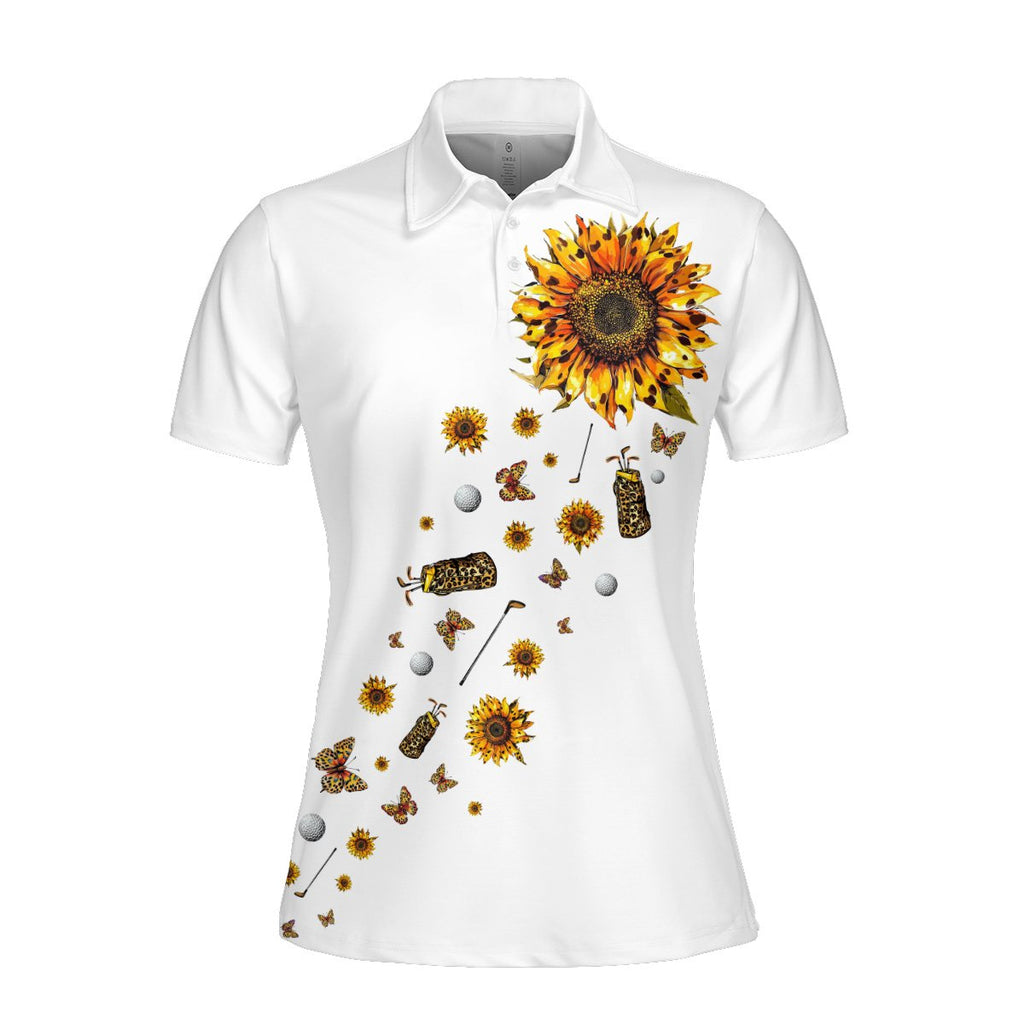 Leopard Sunflower Swing Swear Repeat Women Polo Shirt LVH200901