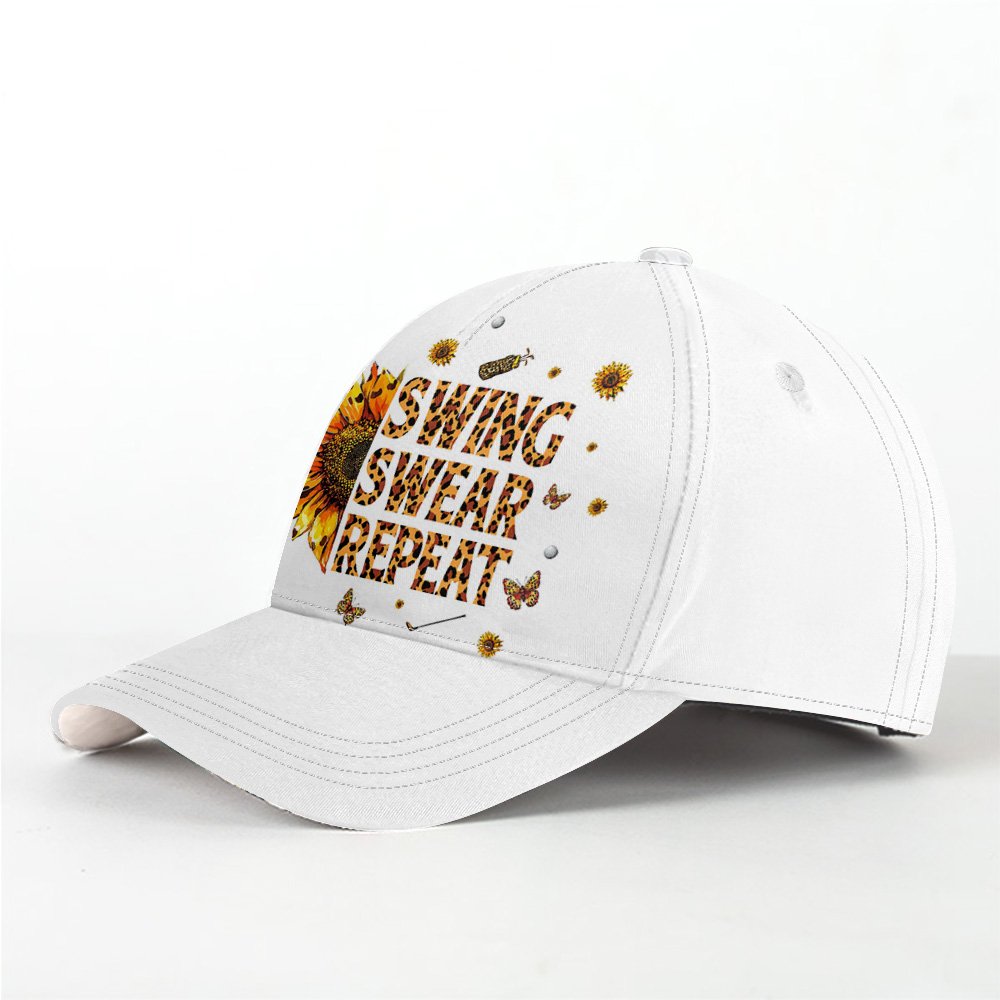 Leopard Sunflower Swing Swear Repeat Cap CVH200901