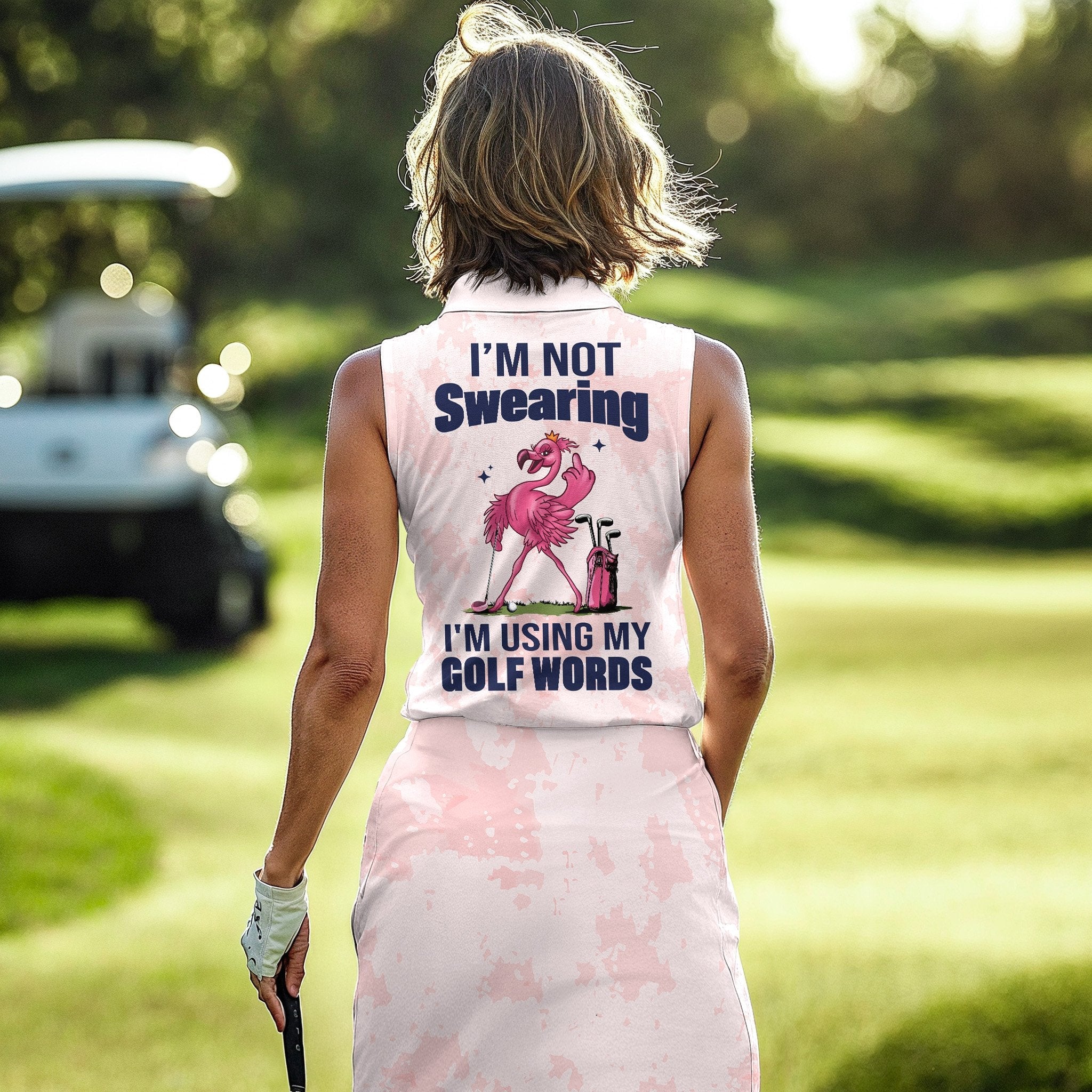 Flamingo I'm Not Swearing Women Polo Shirt V2 LVH180901