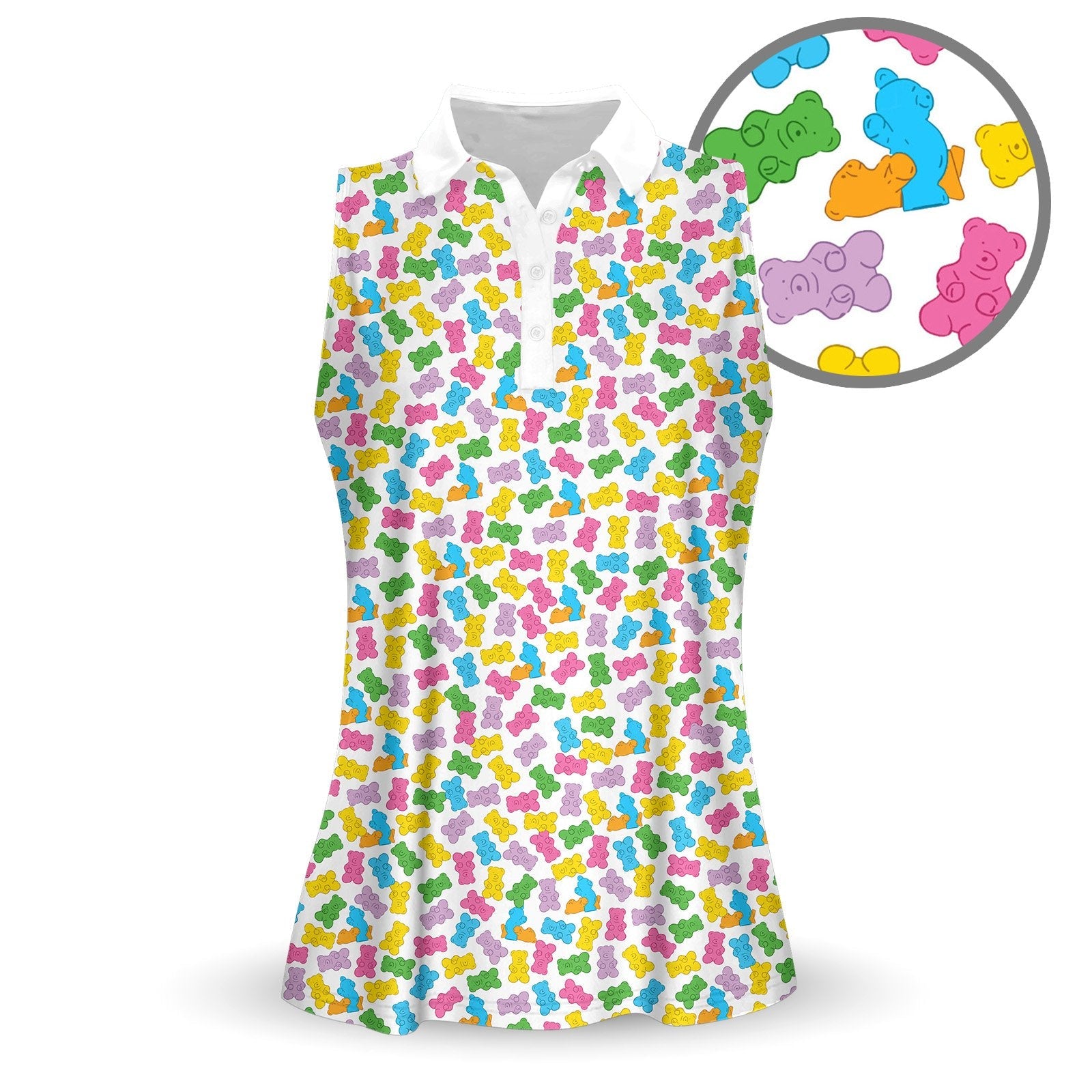 Gummy Bears Cute Pattern Women Polo Shirt  LVH230901