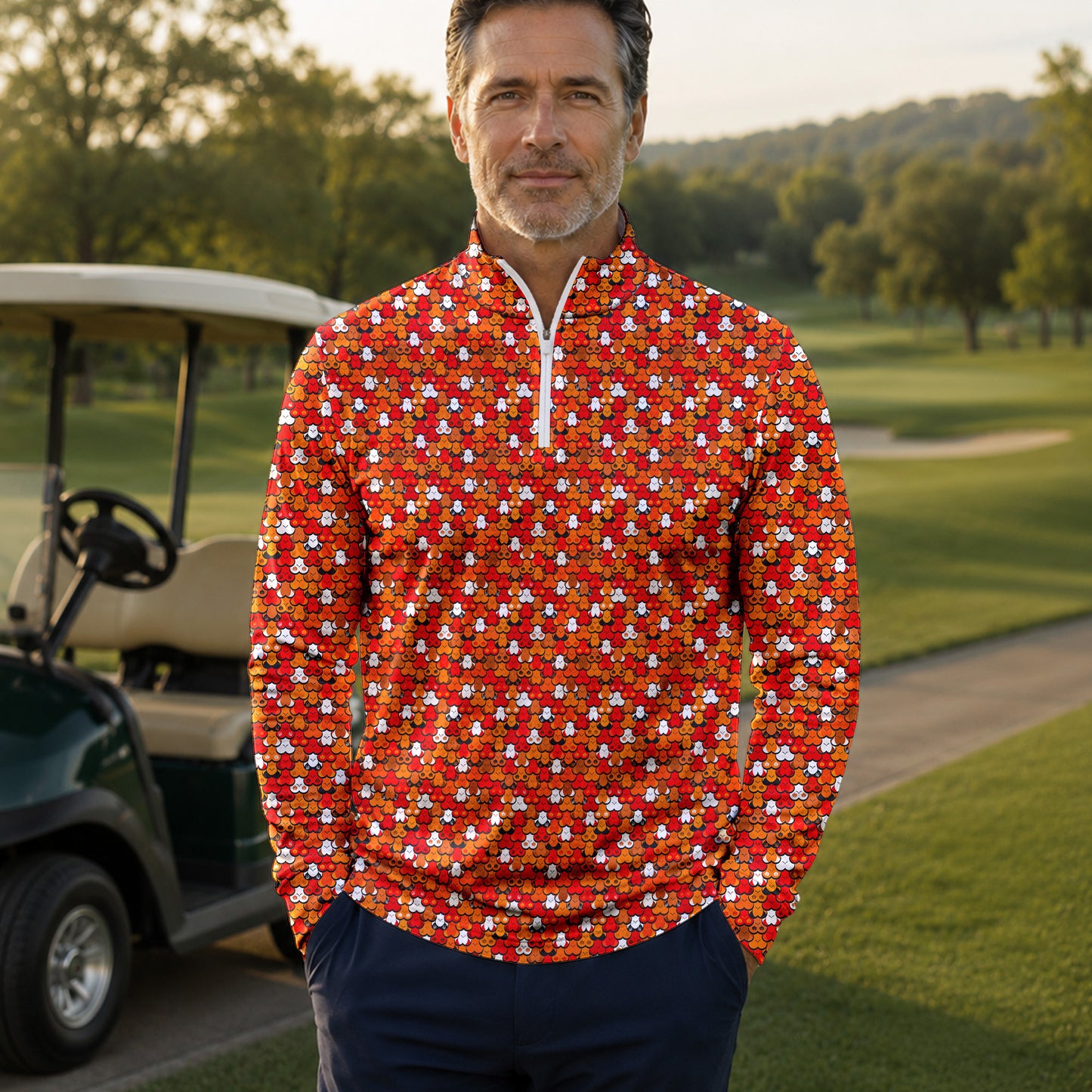 Halloween Secret Men Quarter-zip Pullover