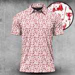 Bloody Golf Pattern Men Polo Shirt