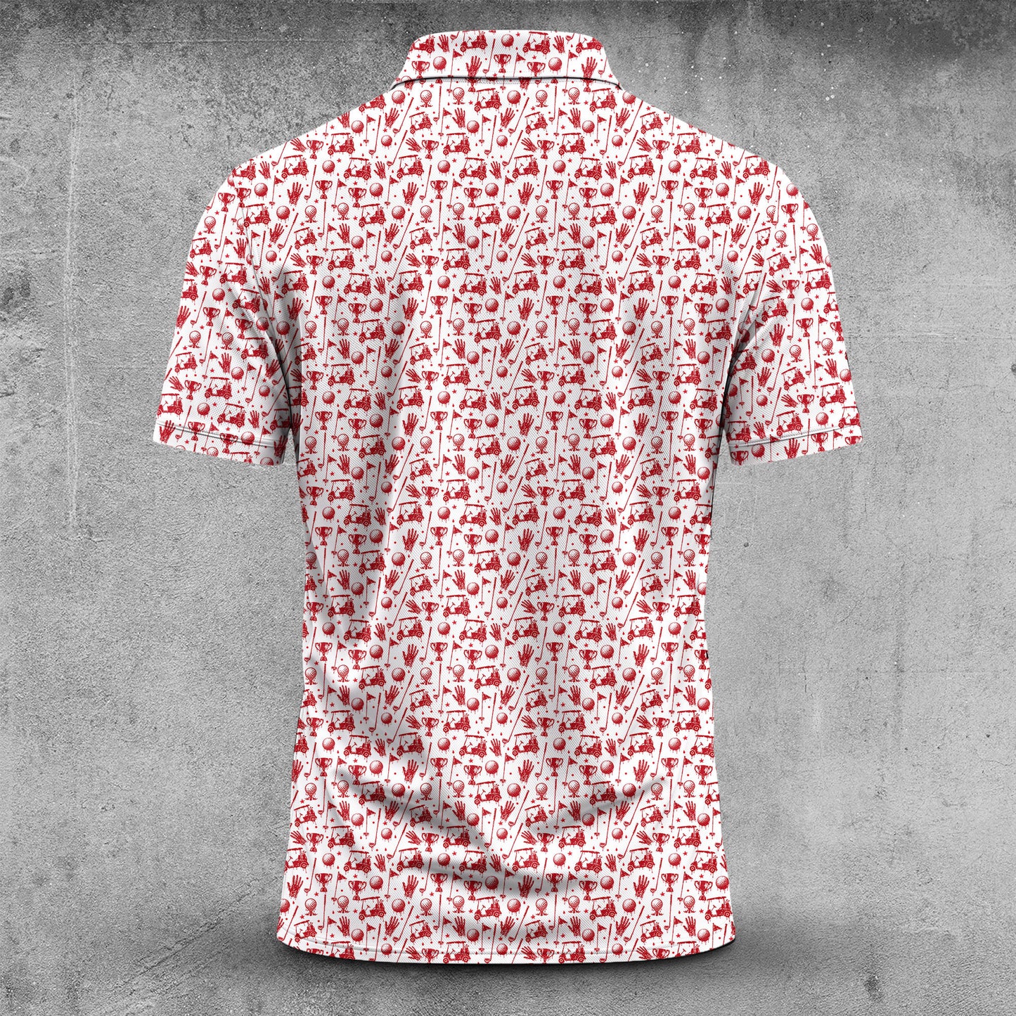Bloody Golf Pattern Men Polo Shirt
