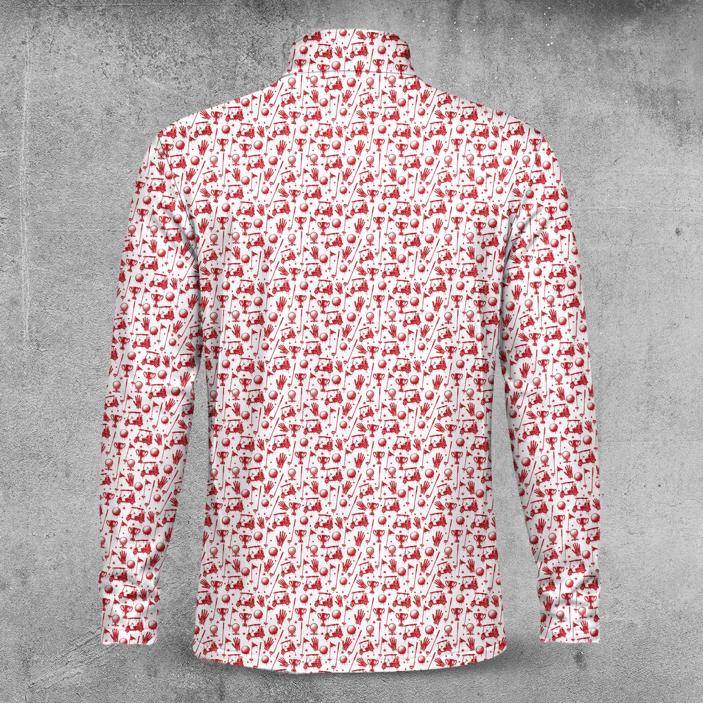 Bloody Golf Pattern Men Quarter-zip Pullover