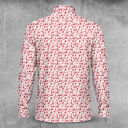 Bloody Golf Pattern Men Quarter-zip Pullover