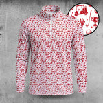Bloody Golf Pattern Men Quarter-zip Pullover
