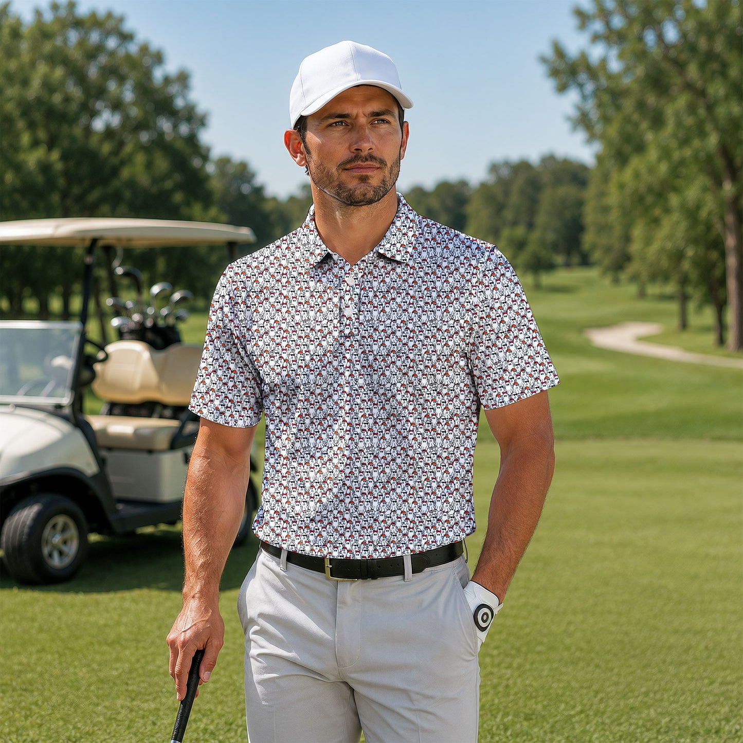 The Ghost Halloween Men Polo Shirt
