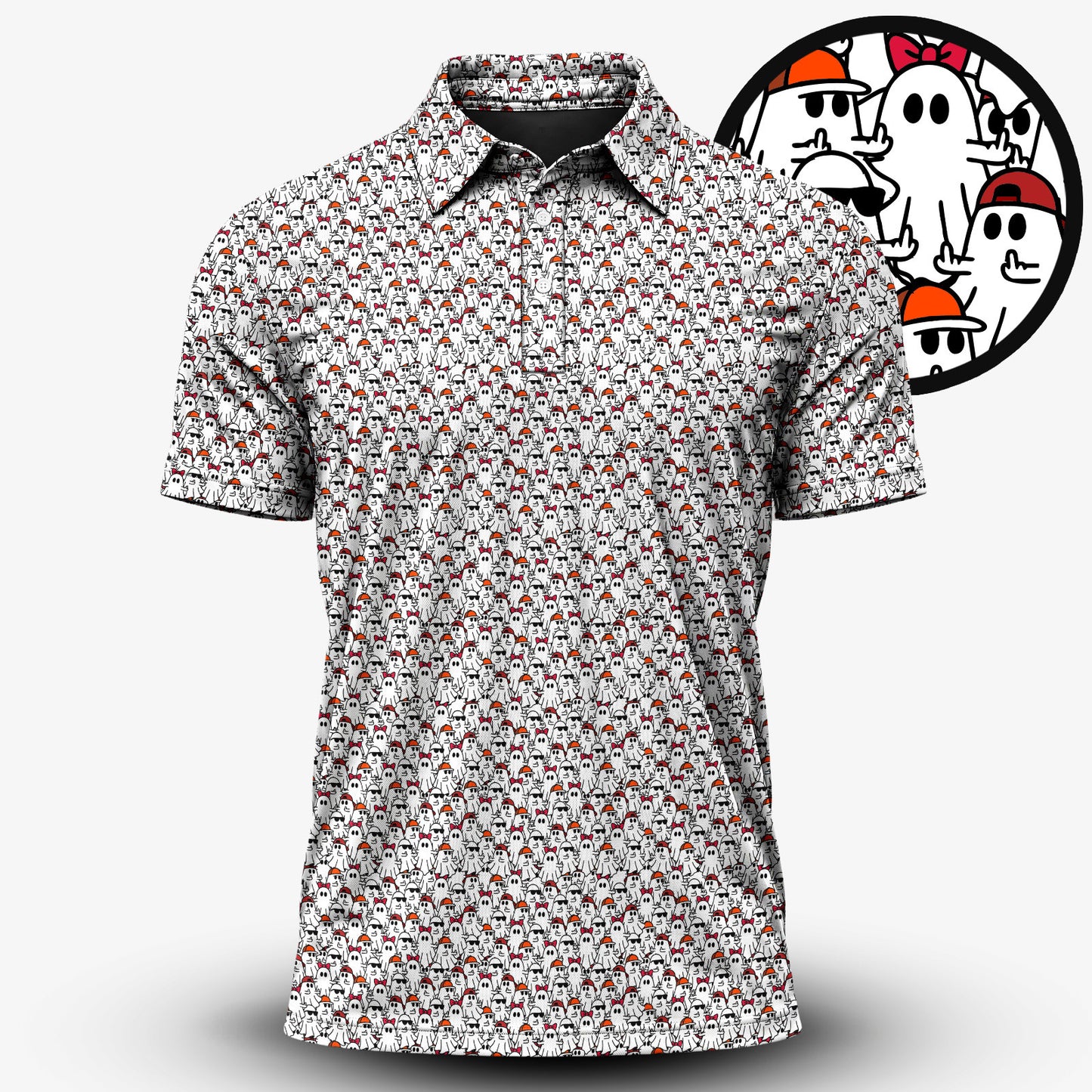 The Ghost Halloween Men Polo Shirt