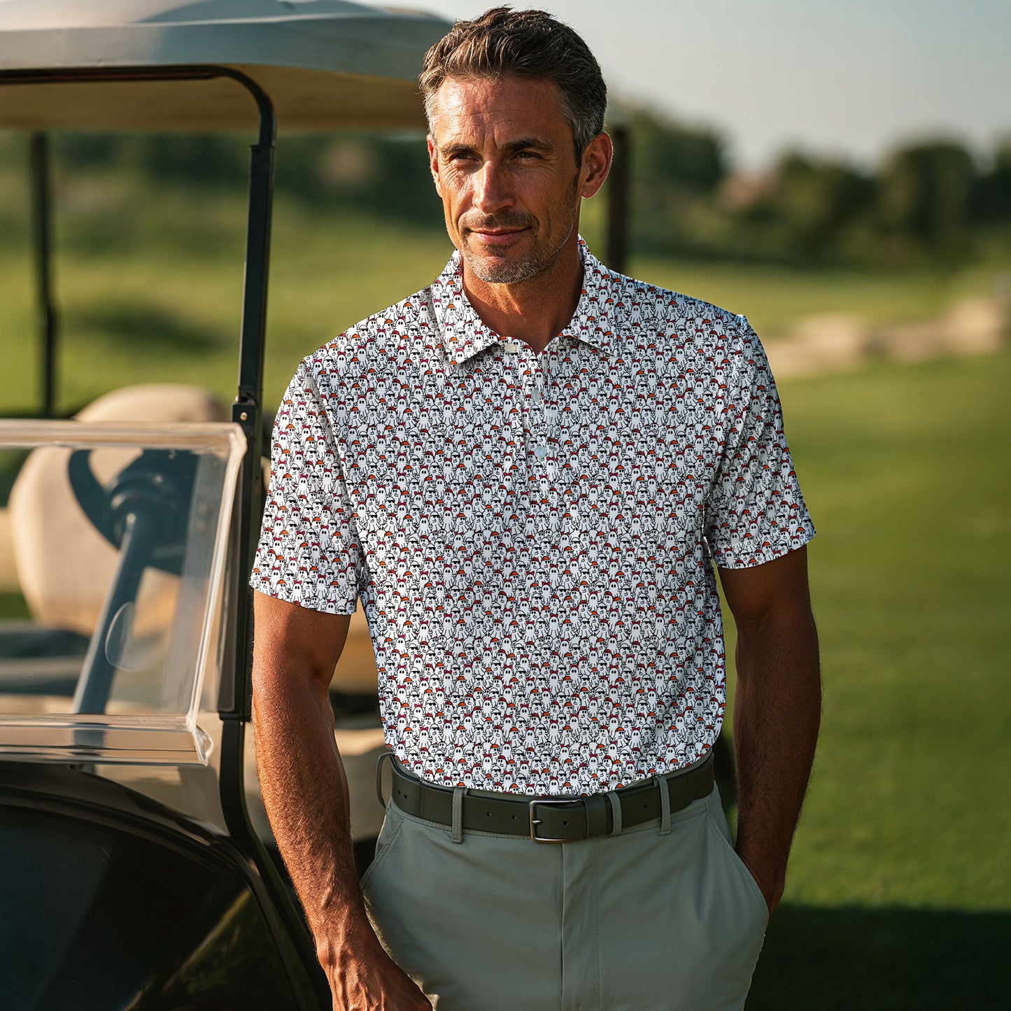 The Ghost Halloween Men Polo Shirt