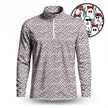 The Ghost Halloween Men Quarter-zip Pullover
