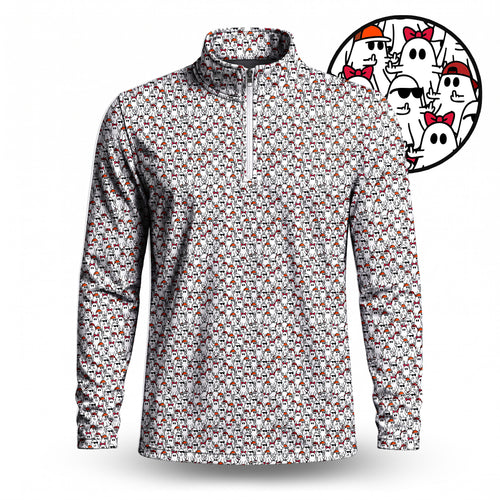 The Ghost Halloween Men Quarter-zip Pullover