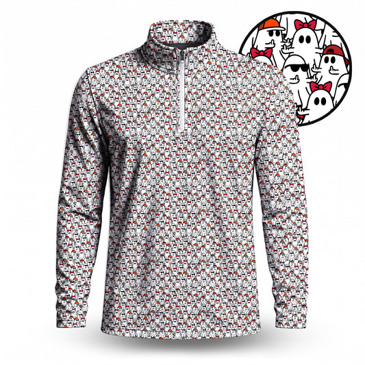 The Ghost Halloween Men Quarter-zip Pullover