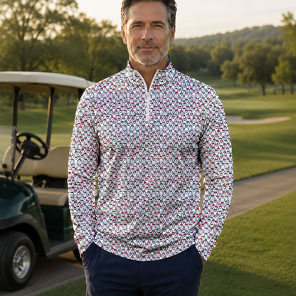 The Ghost Halloween Men Quarter-zip Pullover