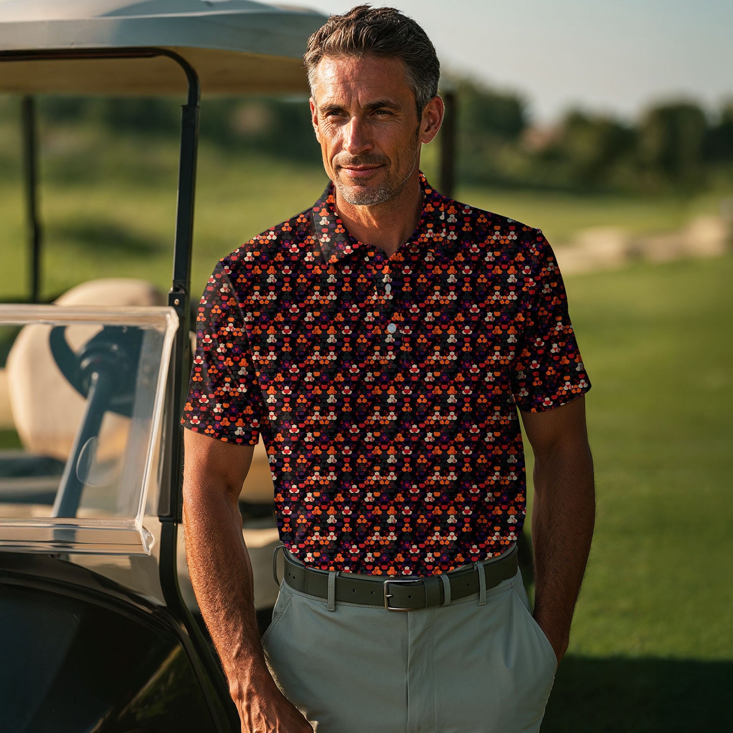 Halloween Bloody Hands Men Polo Shirt V1