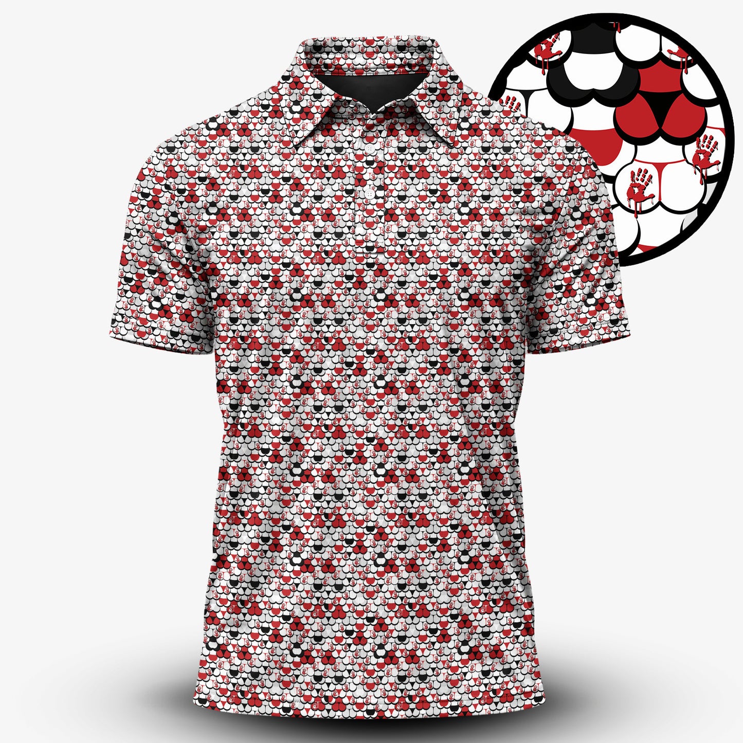 Halloween Bloody Hands Men Polo Shirt V2