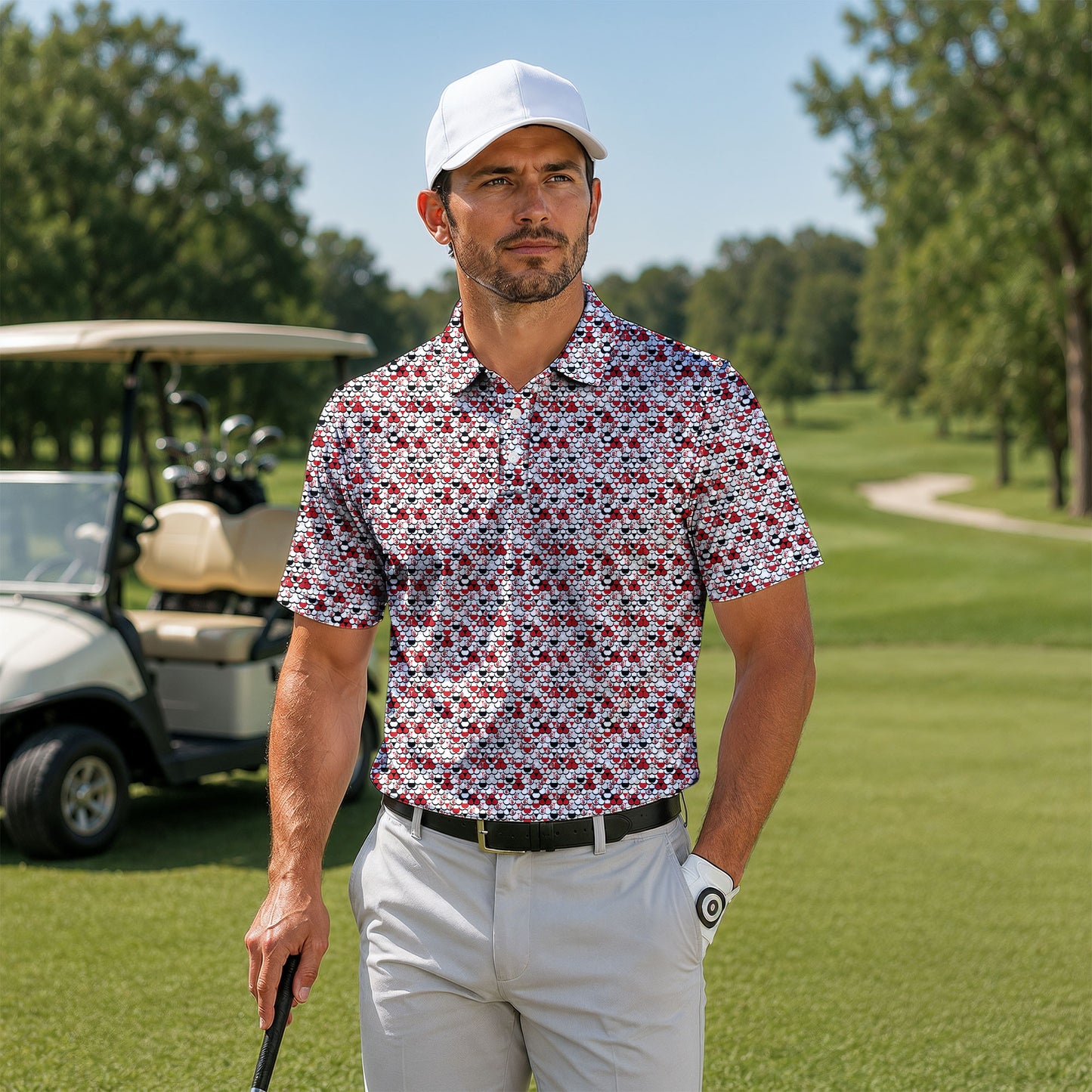 Halloween Bloody Hands Men Polo Shirt V2