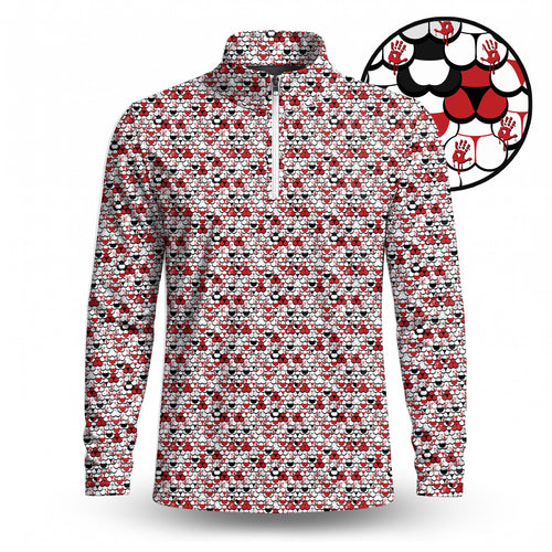 Halloween Bloody Hands Men V2 Quarter-zip Pullover