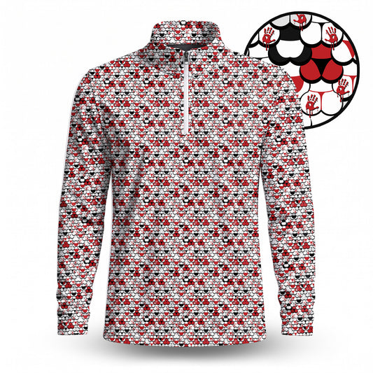 Halloween Bloody Hands Men V2 Quarter-zip Pullover