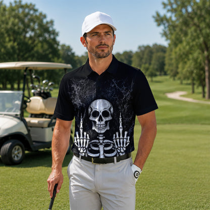 Skeleton Finger Men Polo Shirt