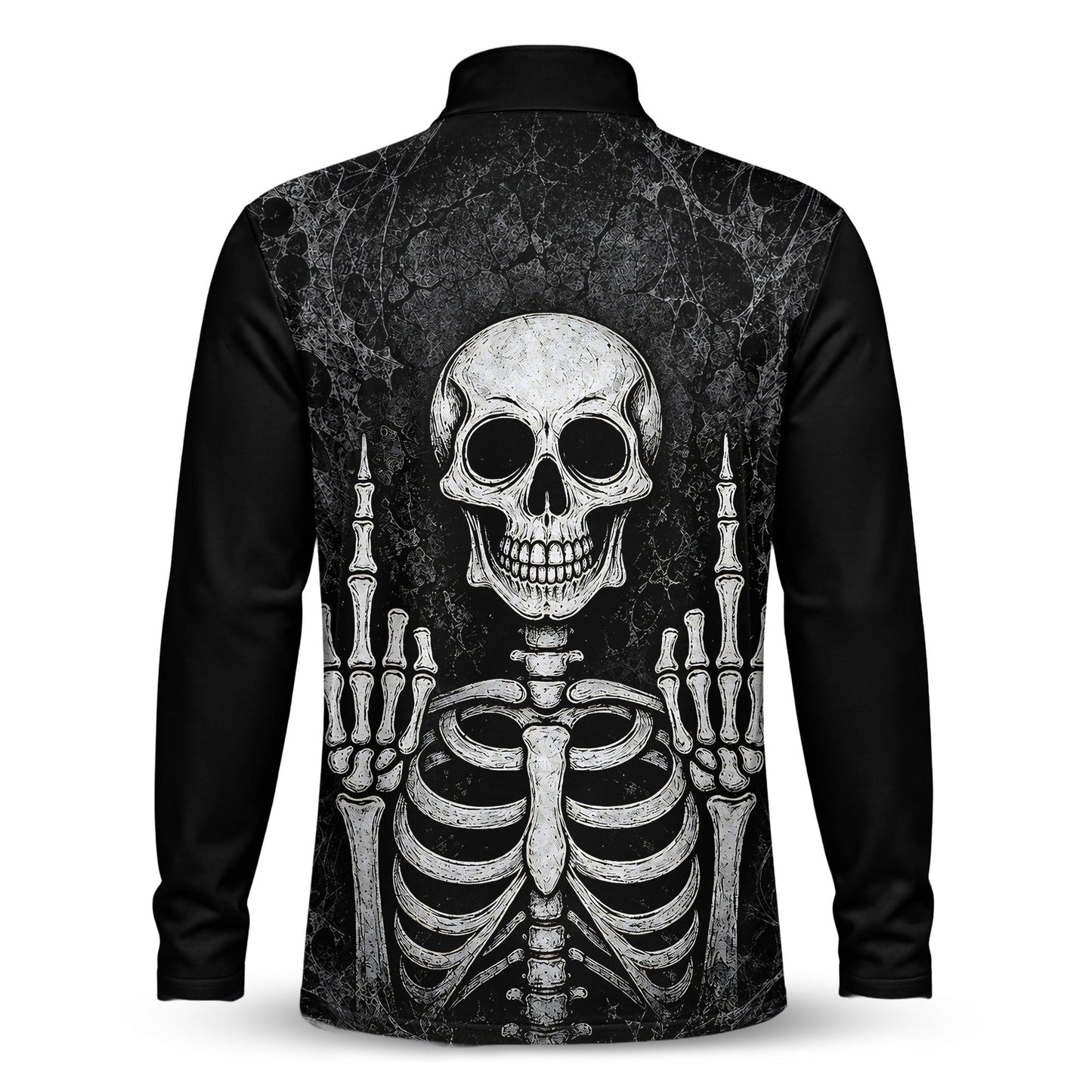 Skeleton Finger Men Quarter-zip Pullover