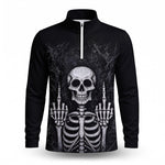 Skeleton Finger Men Quarter-zip Pullover