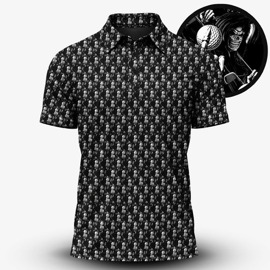 The Death Golf Pattern Men Polo Shirt