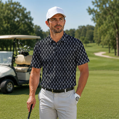 The Death Golf Pattern Men Polo Shirt