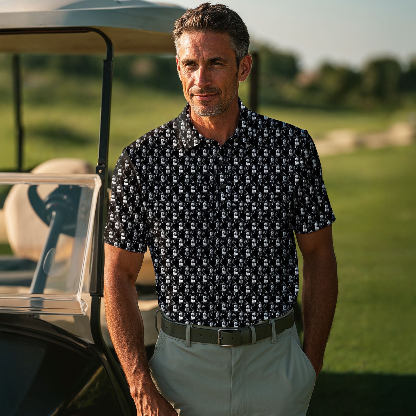 The Death Golf Pattern Men Polo Shirt
