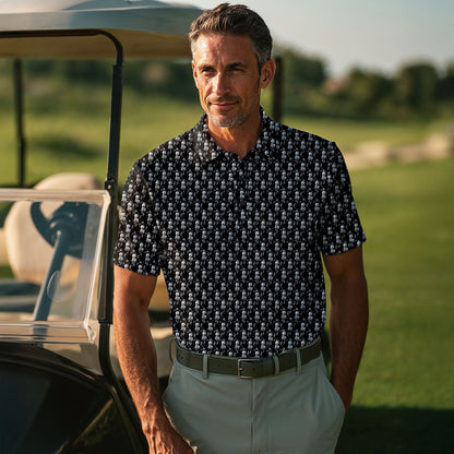 The Death Golf Pattern Men Polo Shirt