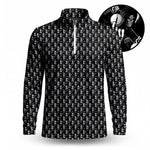 The Death Golf Pattern Men Quarter-zip Pullover