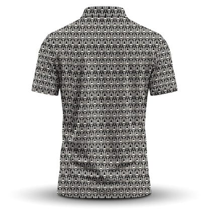 Skeleton Finger Pattern Men Polo Shirt