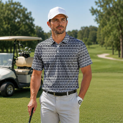 Skeleton Finger Pattern Men Polo Shirt