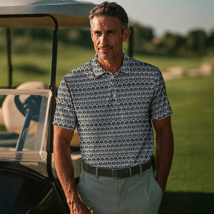 Skeleton Finger Pattern Men Polo Shirt