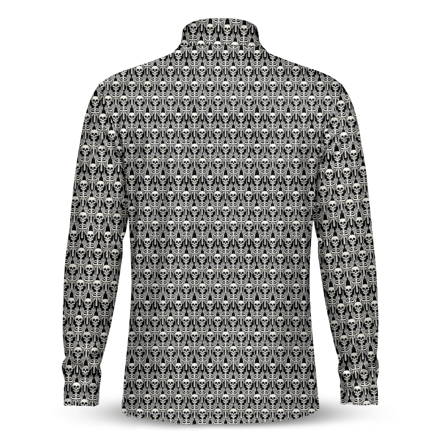 Skeleton Finger Pattern Men Quarter-zip Pullover