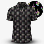 Ombre Skeleton Finger Pattern Men Polo Shirt