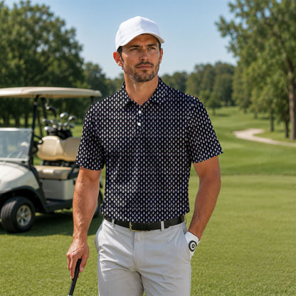 Ombre Skeleton Finger Pattern Men Polo Shirt