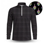 Ombre Skeleton Finger Pattern Men Quarter-zip Pullover