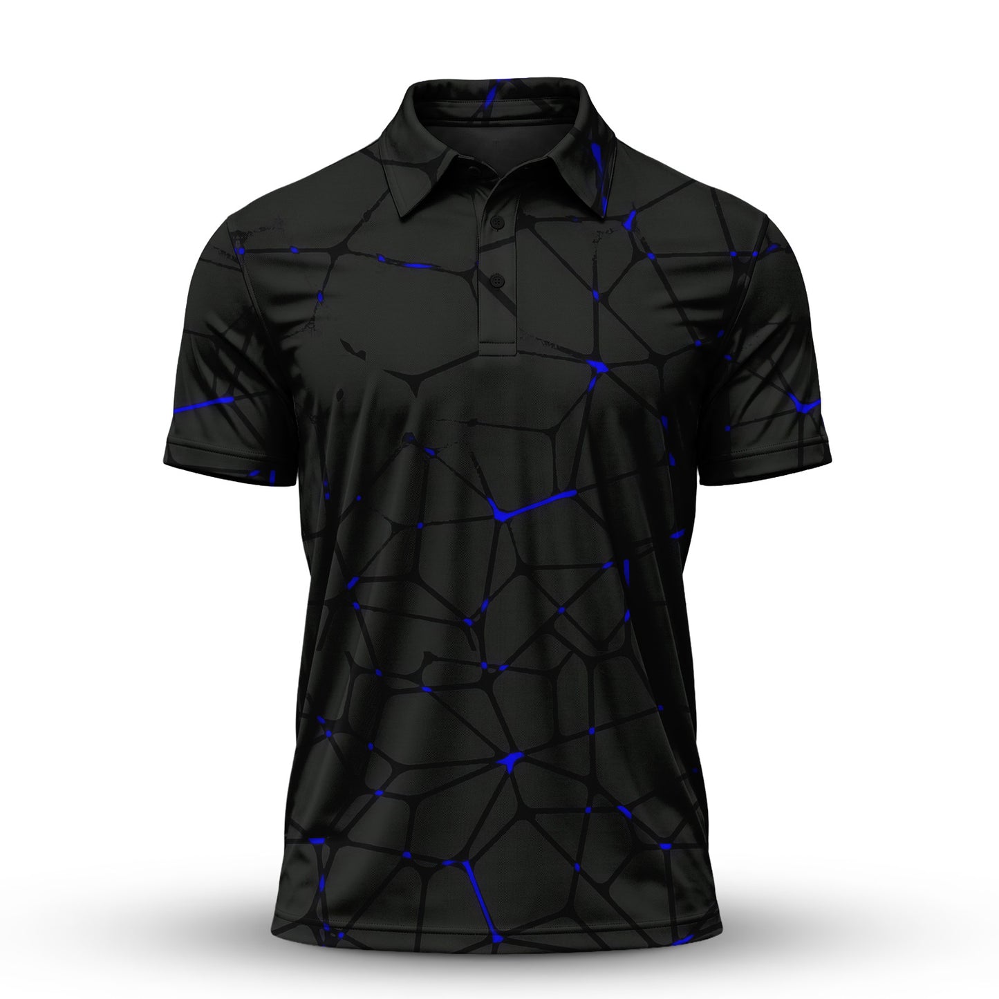 Black Dark Net Men Polo Shirt