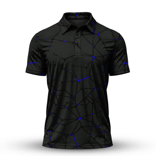 Black Dark Net Men Polo Shirt
