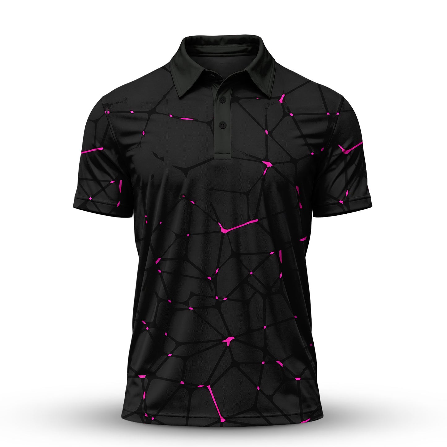 Black Dark Net Men Polo Shirt
