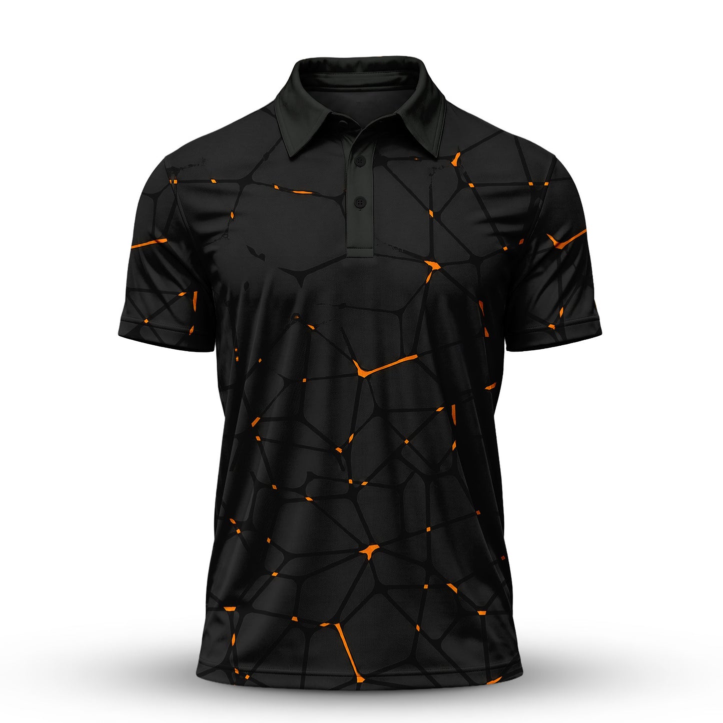 Black Dark Net Men Polo Shirt