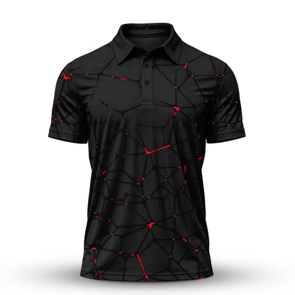 Black Dark Net Men Polo Shirt
