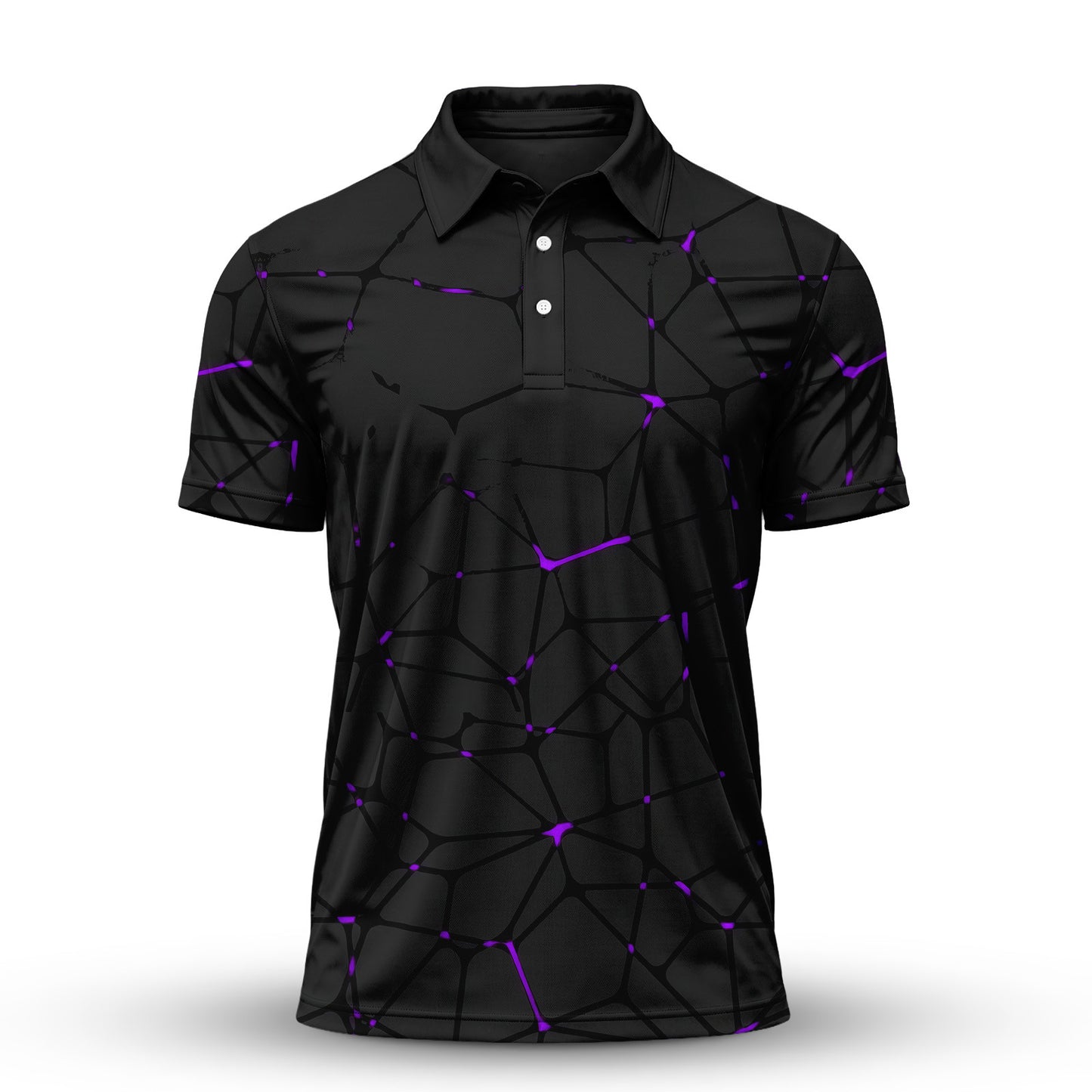 Black Dark Net Men Polo Shirt