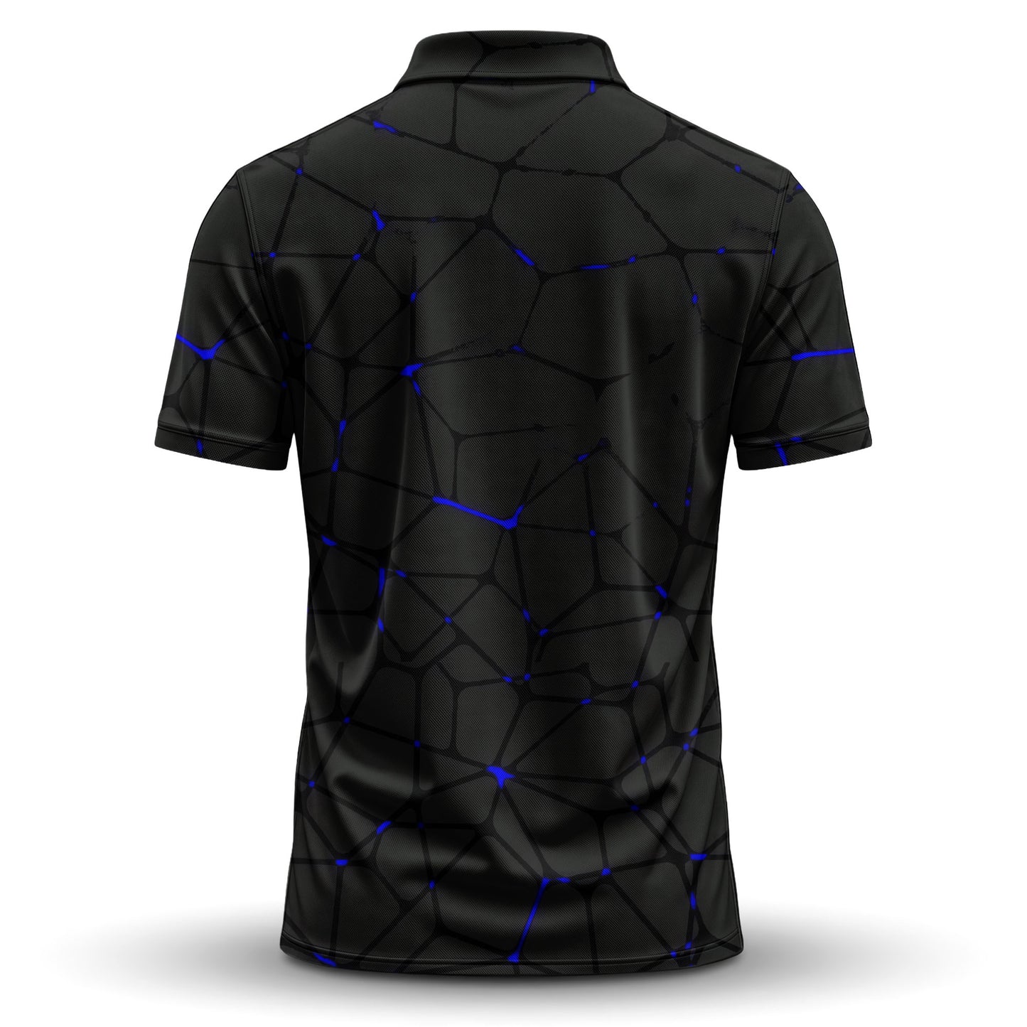 Dark Blue Net Men Polo Shirt