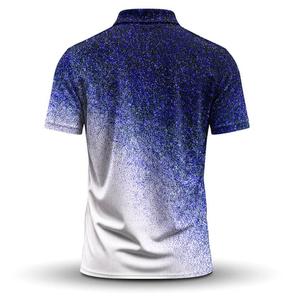 Rough Fade Loud Black Blue Men Polo Shirt