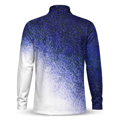 Rough Fade Loud Black Blue Men Quarter-zip Pullover